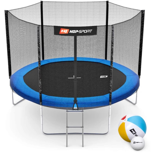 Батут Hop-Sport 10ft (305см) синий с внешней сеткой