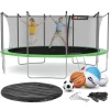 Батут Hop-Sport 16ft (488см) зеленый с внутренней сеткой