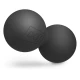 Image 2 for Силиконовый массажный двойной мяч 63 мм Hop-Sport HS-S063DMB черный