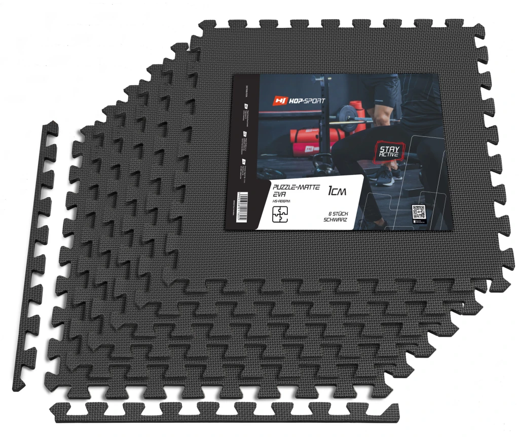 Мат-пазл Hop-Sport EVA 1см HS-A010PM - 6 частин чорний замовити в
