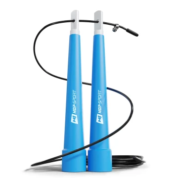 Скакалка Hop-Sport Crossfit с пластиковыми ручками HS-P010JR голубая