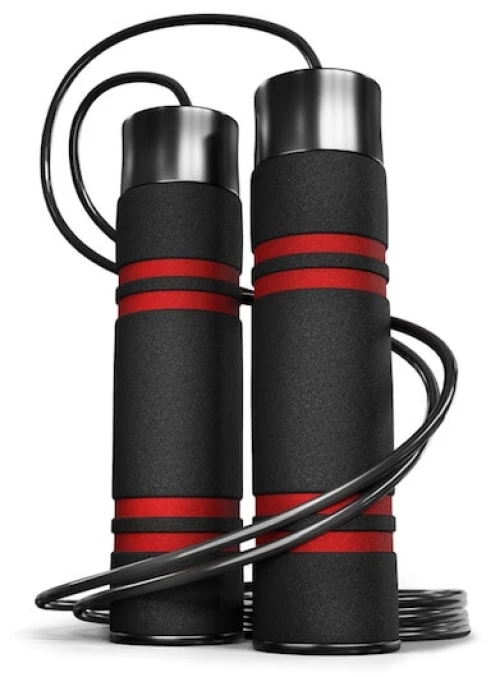 Скакалка HS-F040JR с грузом - черная