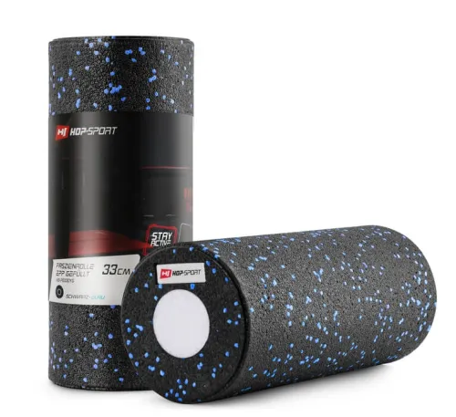 Роллер массажер (валик, ролик) Hop-Sport 3 в 1 EPP 33см HS-P033DYG черно-синий