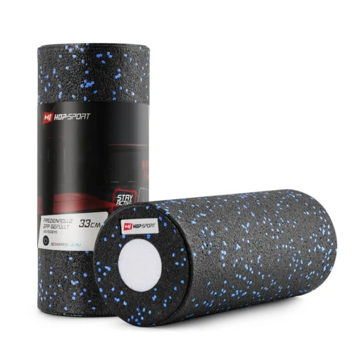 Роллер масажер (валик, ролик) Hop-Sport 3 в 1 EPP 33см HS-P033DYG чорно-синій
