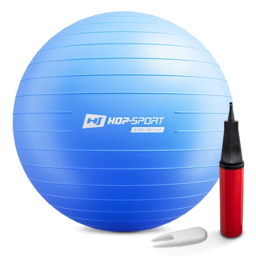 Фітбол Hop-Sport 75 см синій + насос 2020
