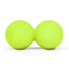 Силиконовый массажный двойной мяч 63 мм Hop-Sport HS-S063DMB салатовый