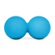 Силіконовий масажний подвійний м'яч 63 мм Hop-Sport HS-S063DMB блакитний