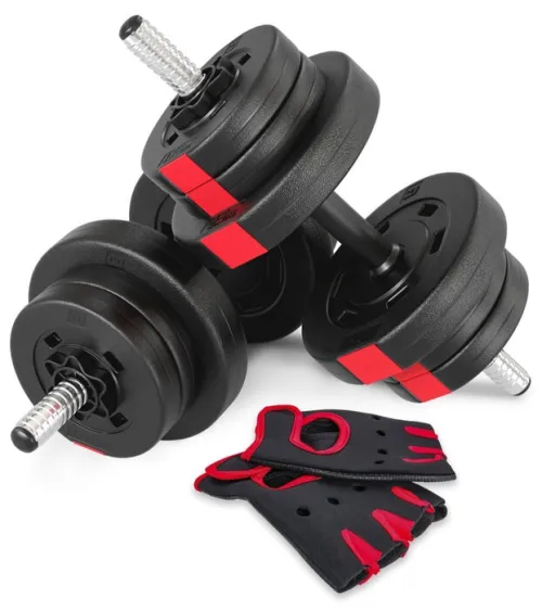 Гантели Hop-Sport 2х10кг PRO c перчатками