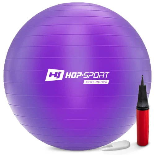 Фітбол Hop-Sport 85см фіолетовий + насос 2020
