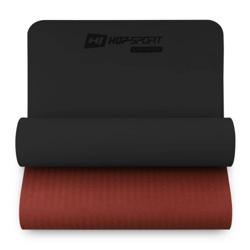 Коврик для фитнеса Hop-Sport TPE 0,6см HS-T006GM черно-красный
