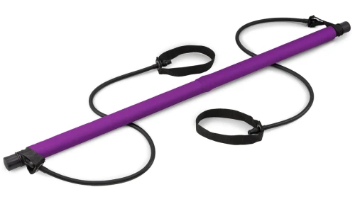 Тренировочная палка с эспандерами Hop-Sport HS-T090GS фиолетовая