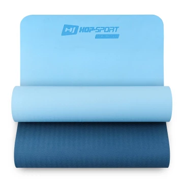 Коврик для фитнеса Hop-Sport TPE 0,6см HS-T006GM сине-голубой