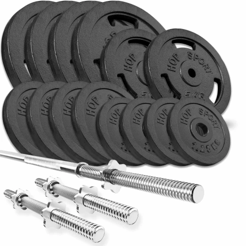 Набір STRONG 79кг з прямим і гантельними грифами