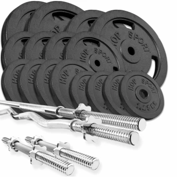 Набор STRONG 119кг с прямым, W-подобным и гантельными грифами