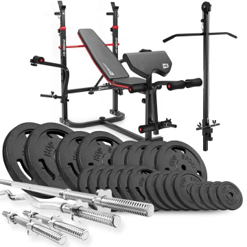 Набор Hop-Sport Strong 179кг со скамьей HS-1065