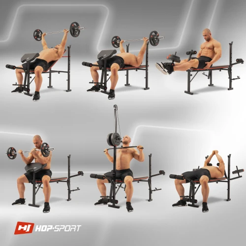 6 основних вправ на лаві HS-1055 Pro 6 основних вправ на лаві HS-1055 Pro