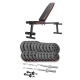 Image 2 for Набор Hop-Sport Premium 105кг со скамьей HS-1010 Pro, штангами и гантелями