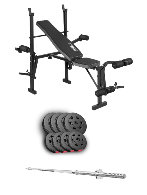 Набір Hop-Sport Premium 39кг з лавою TX-055 та штангою