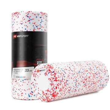 Роллер массажер (валик, ролик) Hop-Sport 3 в 1 EPP 33см HS-P033DYG белый