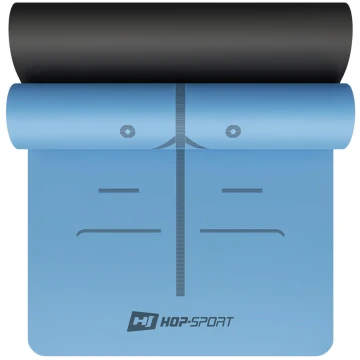 Йога-мат Hop-Sport PU 0,5см 183 x 68см HS-P005GM темно-синий