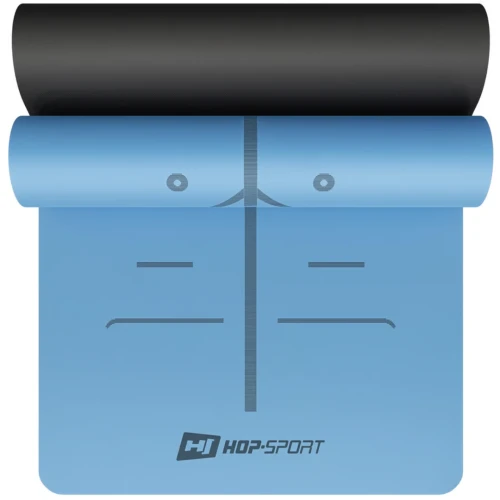 Фітнес-килимок для йоги PU 0,5см 183 x 68см HS-P005GM темно-синій