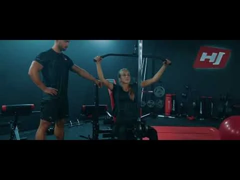 youtube video 1 Набор Hop-Sport Premium 75кг со скамьей HS-1035, штангами и гантелями