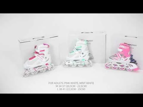 youtube video 1 Роликовые коньки 3в1 Hop-Sport HS-903 Motion S (размер) Черно-розовые
