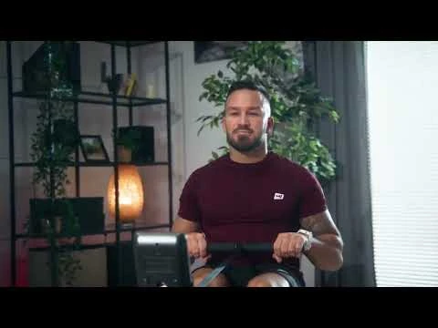 youtube video 1 Гребний тренажер Hop-Sport HS-075R Nuke червоний