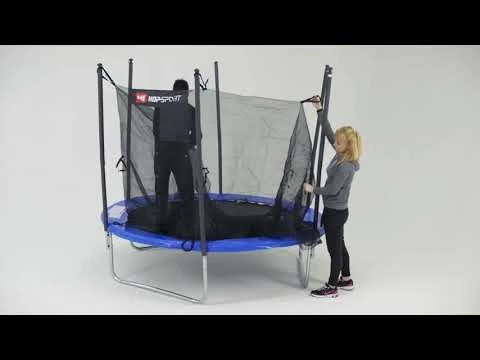 youtube video 2 Батут Hop-Sport 10ft (305cm) чорно-зелений з зовнішньою сіткою (4 ноги)