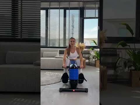 youtube video 1 Гребний тренажер Hop-Sport HS-030R Boost синій