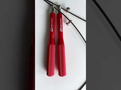 youtube video 1 Скакалка Hop-Sport Crossfit с алюминиевыми ручками HS-A020JR красная