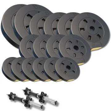 Набор композитных дисков Besport PowerPro 59кг для гантелей и штанг + 2 грифа