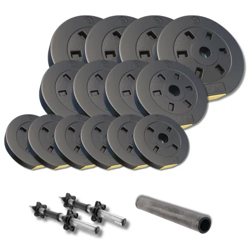 Набор гантели-штанга 2в1 Besport PowerPro 39кг с переходником