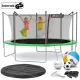 Батут Hop-Sport 14ft (427см) зелений із внутрішньою сіткою