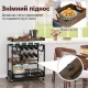 Image 5 for Сервировочная кухонная тележка Costway Beverage Bar со съемным подносом трехуровневая
