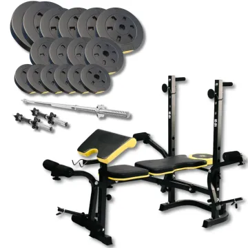 Набір Besport PowerPro 68кг з прямим грифом та лавою WB-004