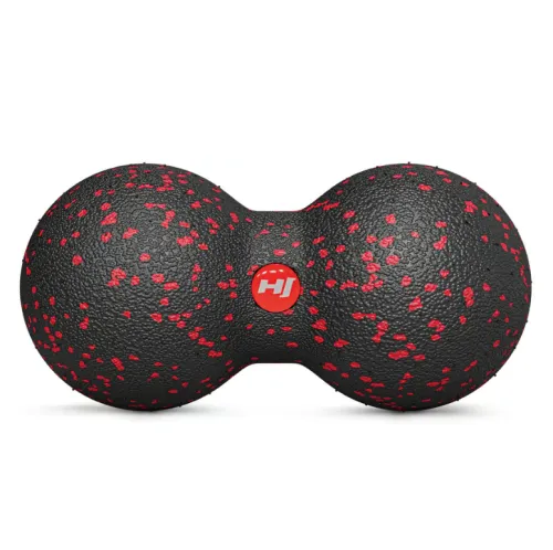 Массажный мяч двойной EPP 80 мм Hop-Sport HS-D008MB черно-красный