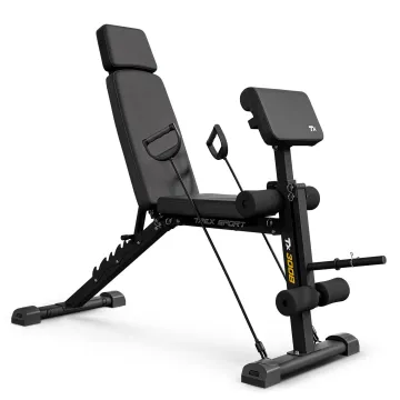 Тренировочная скамья с эспандерами Trex Sport TX-300B с партой Скотта