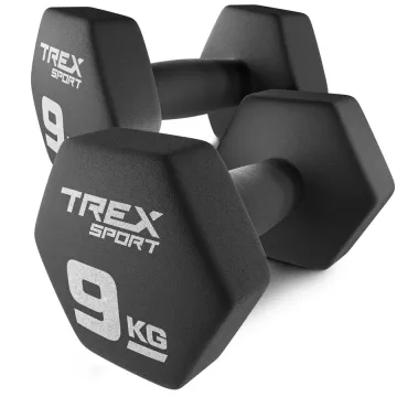 Гантели для фитнеса неопреновые TREX Sport TX-090VD 2x9кг