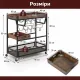 Image 2 for Сервировочная кухонная тележка Costway Beverage Bar со съемным подносом трехуровневая