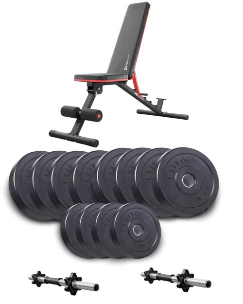 Набор Elitum Titan гантели 2х26кг с скамьей Hop-Sport HS-2050 HB