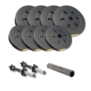 Набор гантели-штанга 2в1 Besport PowerPro 32кг с переходником