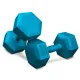 Image 5 for Гантелі для фітнесу композитні Hop-Sport HS-C080DS 2х8кг блакитний