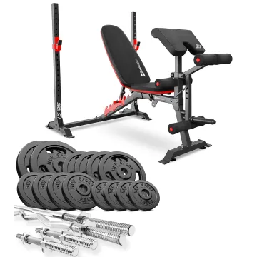 Набор Hop-Sport Strong 76кг со скамьей HS-1095