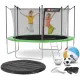 Image 1 for Батут Hop-Sport 12ft (366см) зелений із внутрішньою сіткою