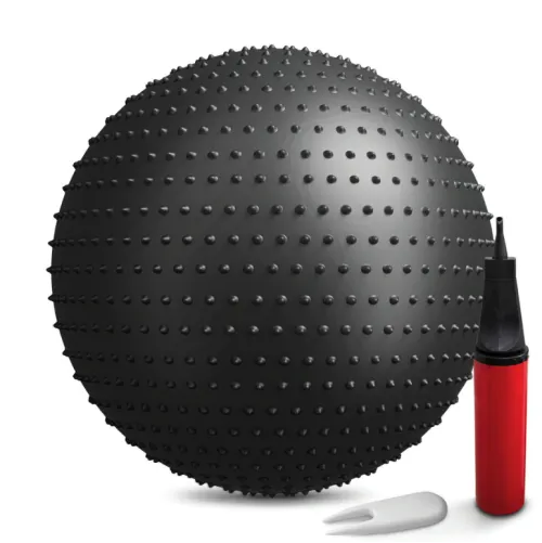 Фітбол масажний Hop-Sport 65см чорний + насос