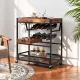 Image 8 for Сервировочная кухонная тележка Costway Beverage Bar со съемным подносом трехуровневая