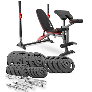 Набор Hop-Sport Strong 106кг со скамьей HS-1095