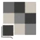 Image 2 for Мат-пазл Hop-Sport EVA 1см HS-A010PM - 9 частей черный/белый/серый