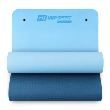Фітнес-килимок з отворами Hop-Sport TPE 0,8см HS-T008GM синьо-блакитний
